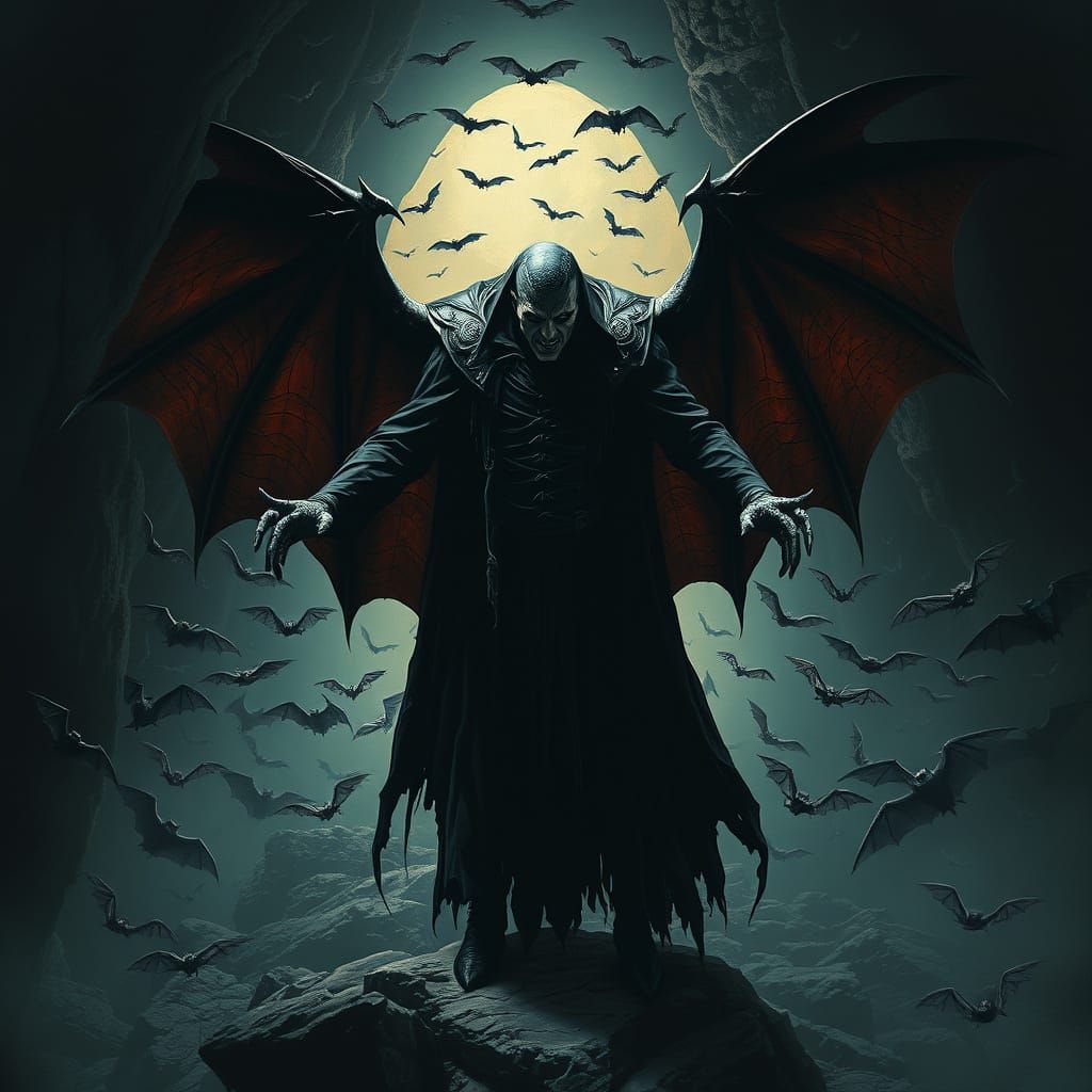 Menacing Dracula Opens Wings in Bat Cave