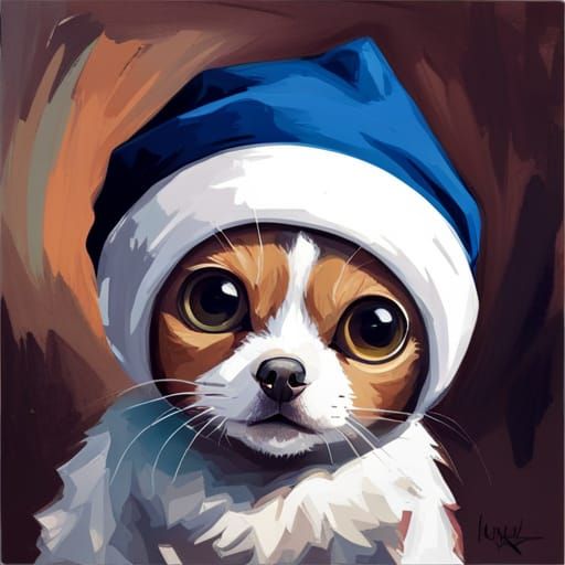 Sweet Animal Portrait in Expressive Style