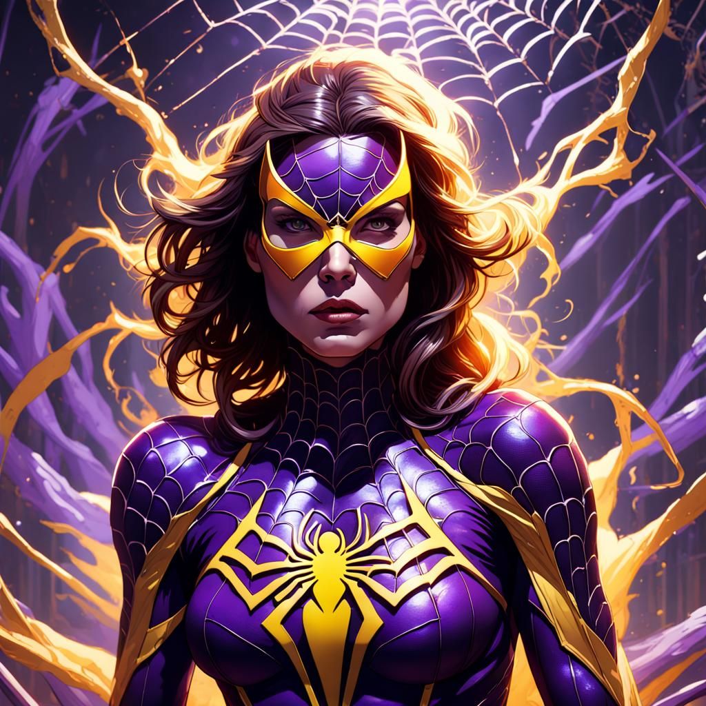 Spiderwoman: Dark Fantasy Concept Art in 8K