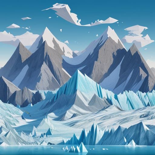 Dynamic Cubist Landscape of Los Glaciares National Park