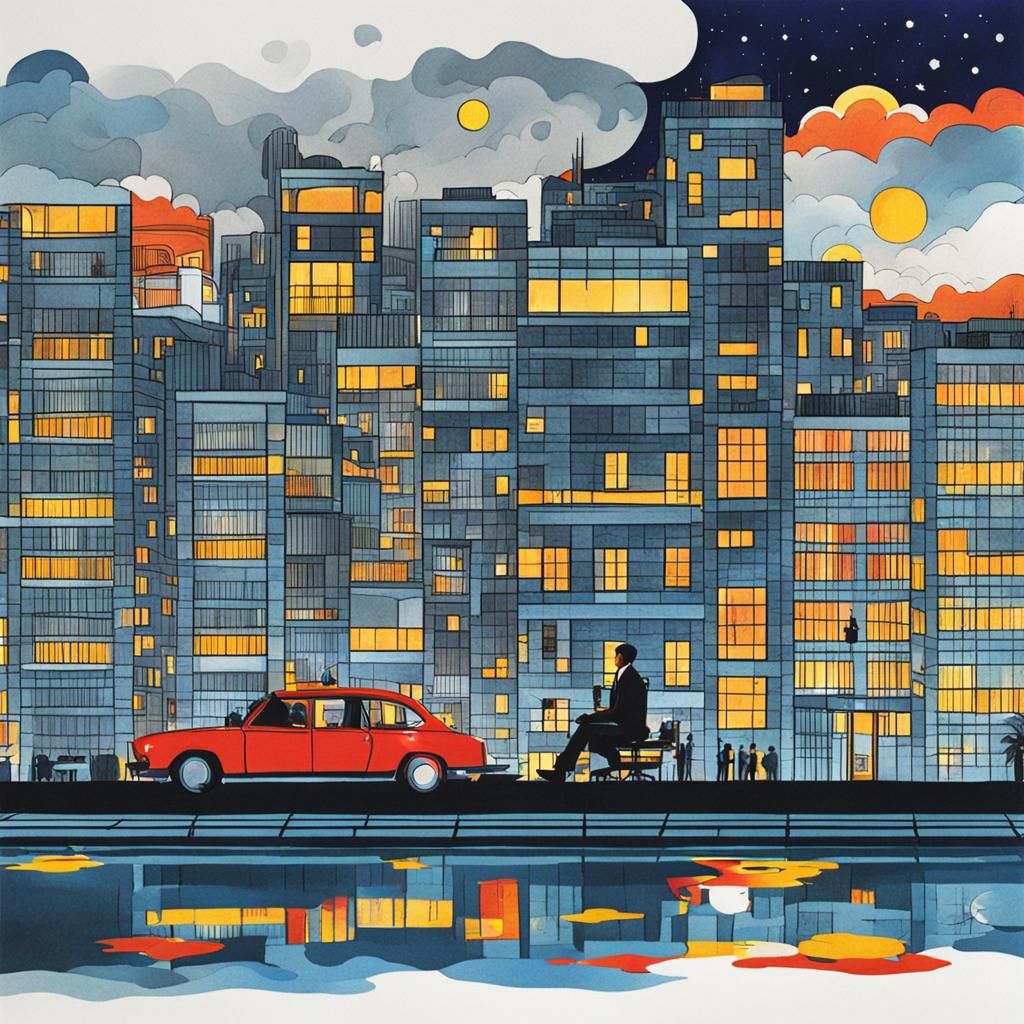 Night Escape: An AI Interpretation