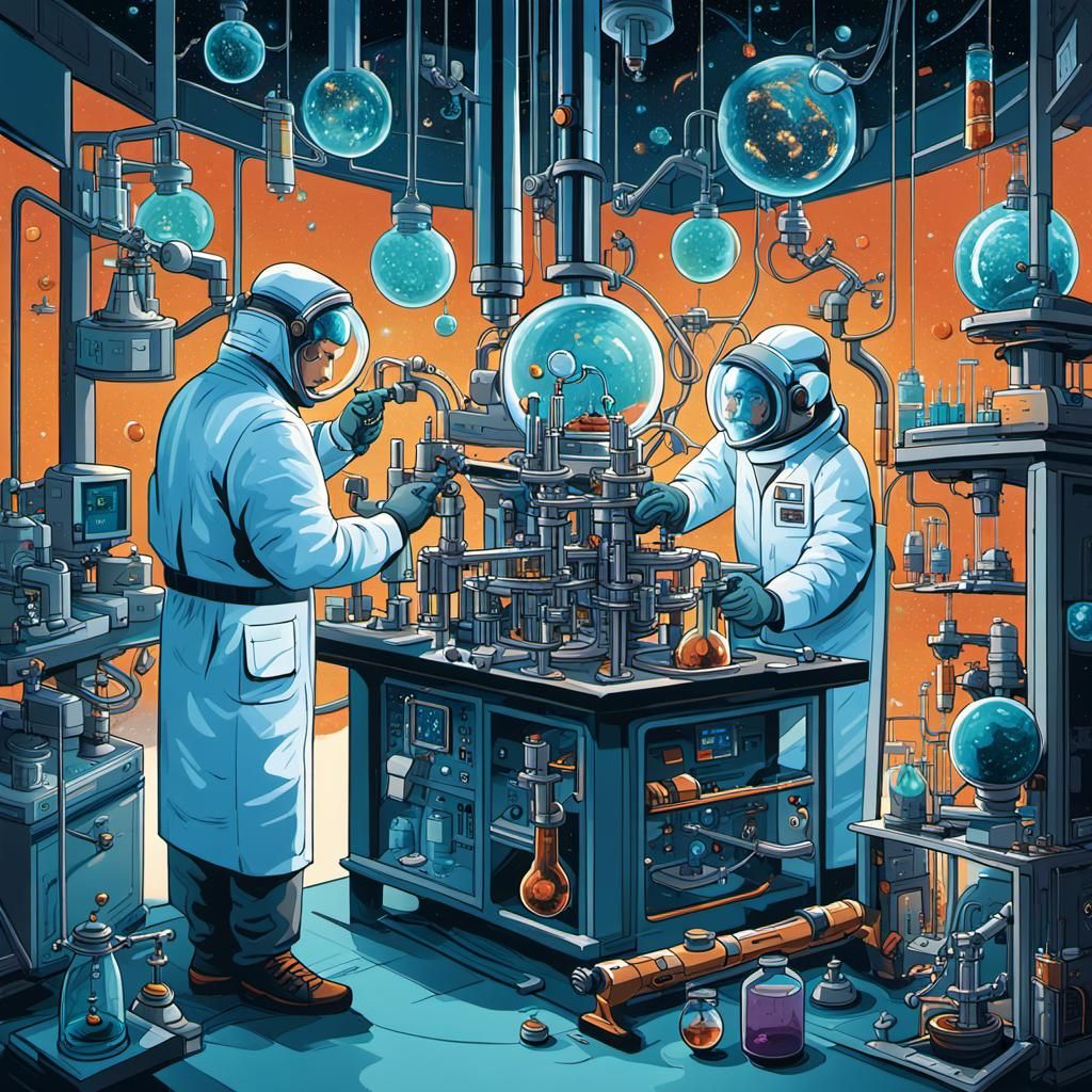 Scientists in Labs: Fantastical Concept Art