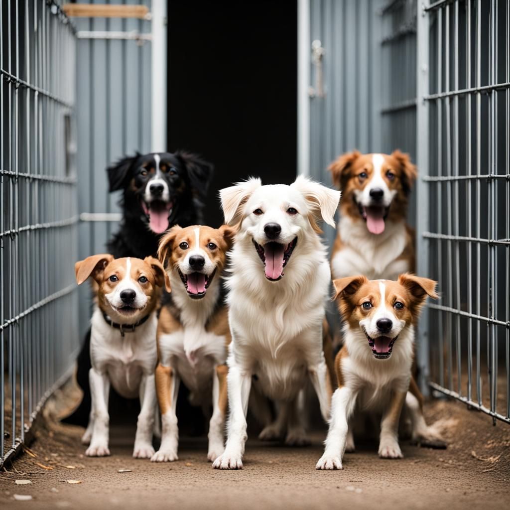 Happy Dogs Escape: A Moment of Freedom