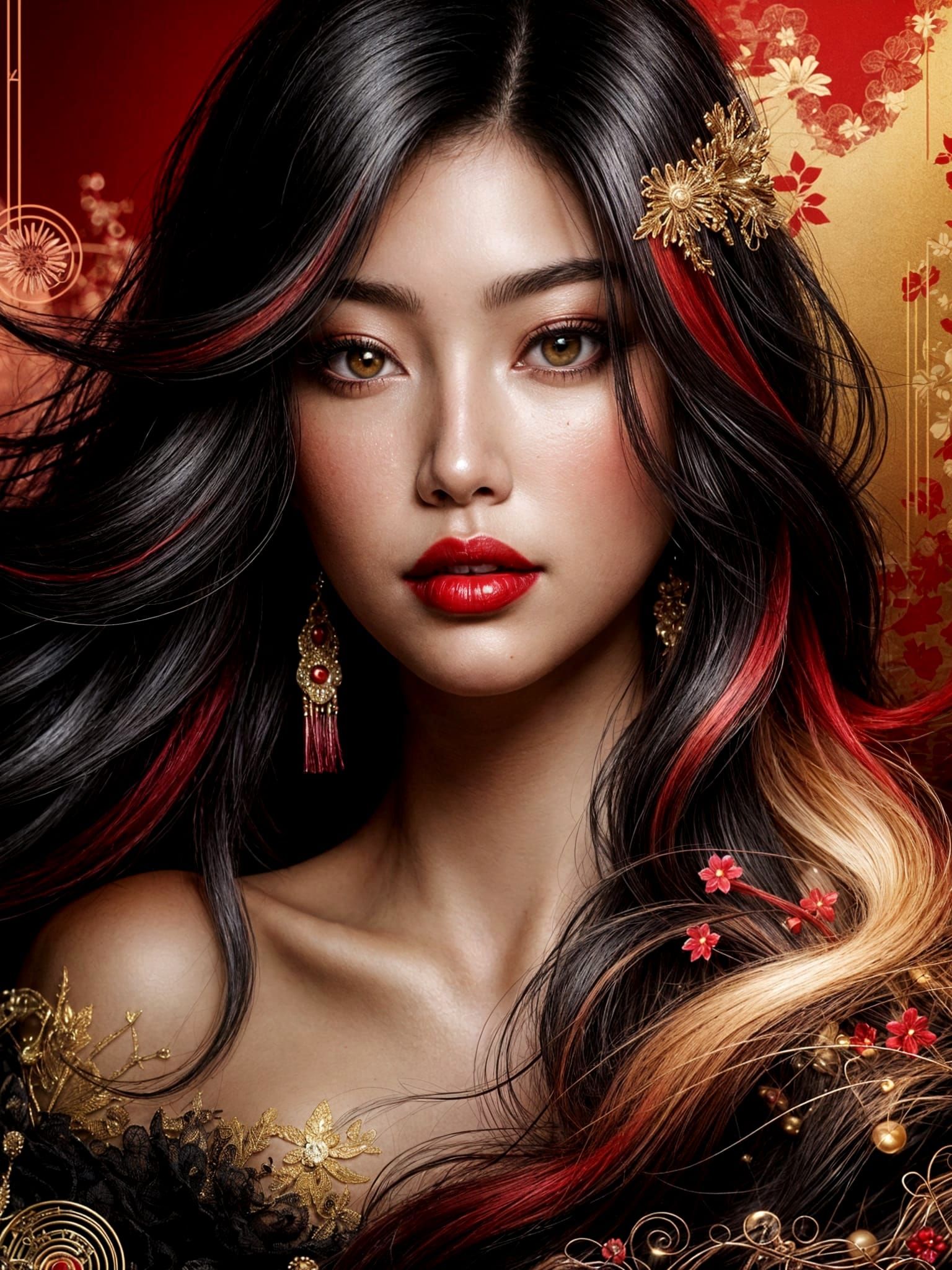 Momo Yaoyorozu in Evening Dress, Anime Style