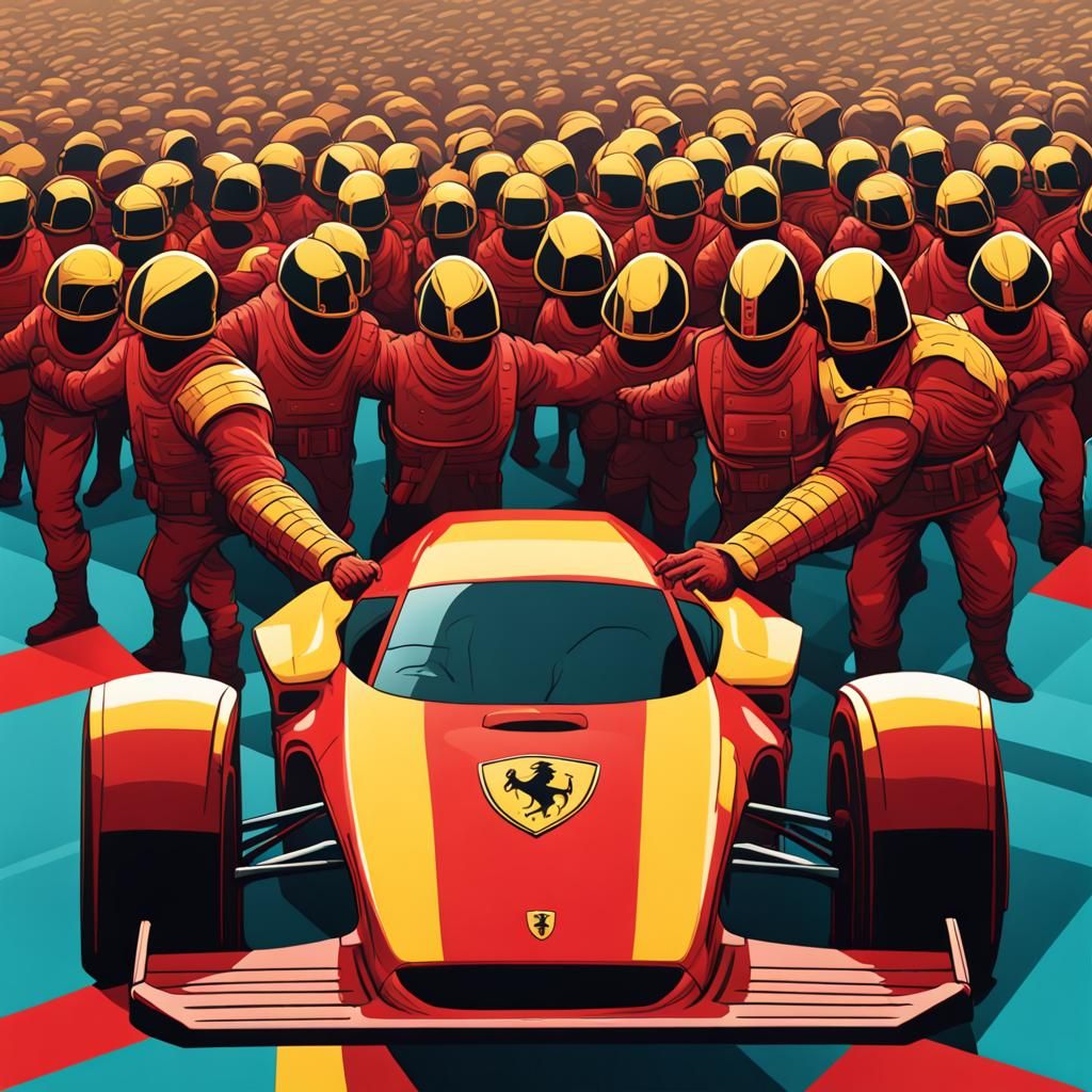 Roman General Drives Ferrari: Pop Art Print