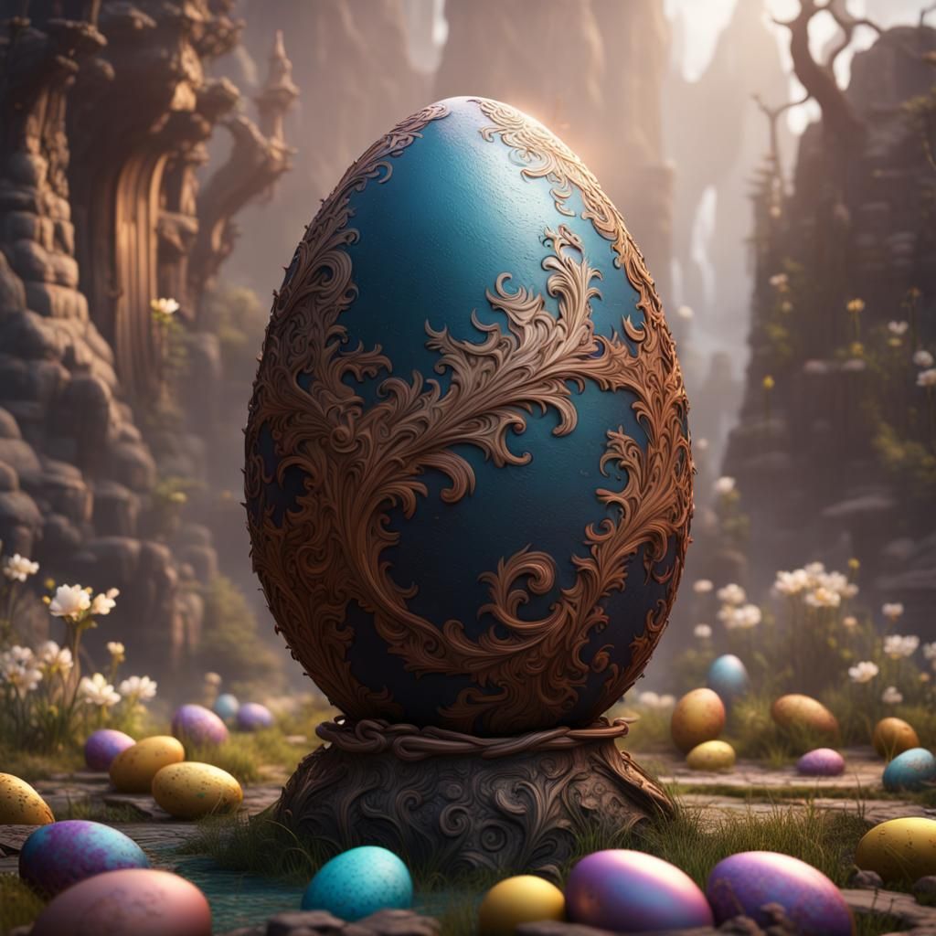 Detailed Easter Egg Fantasy Concept Art