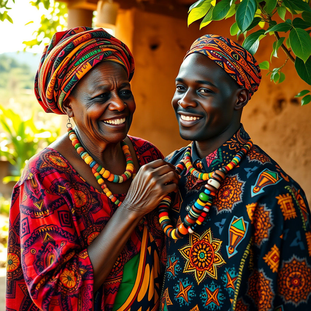 Touching Generational Moment in Shonibare-Anatsui Style