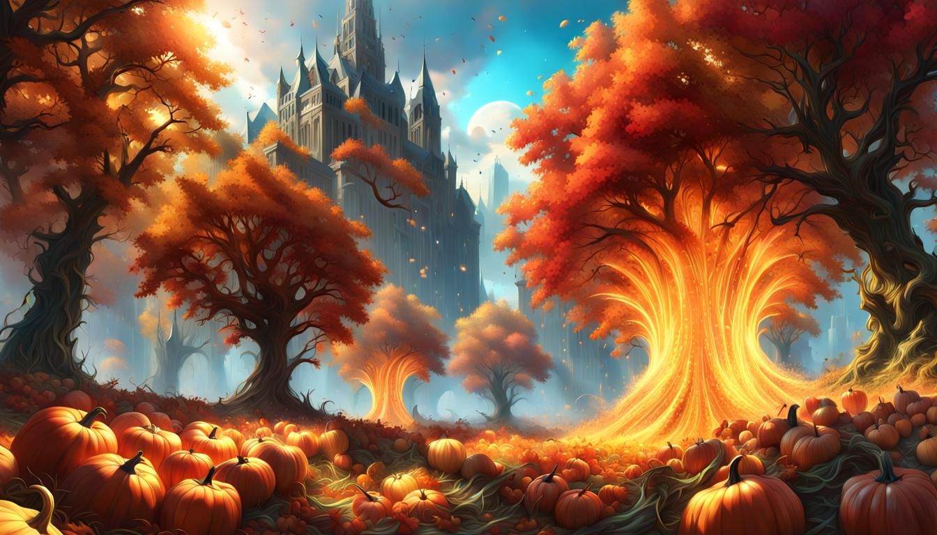 Magical Autumn Harvest with Fractal Light