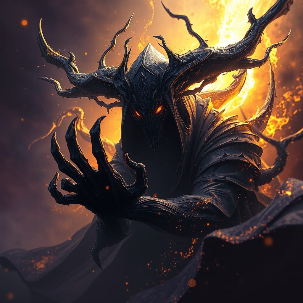 Wraith in Maelstrom: Dark Fantasy Concept Art