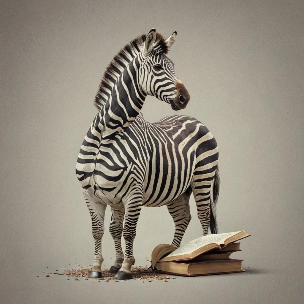 Embarrassed Zebra Steps Out of a Fantasy Book