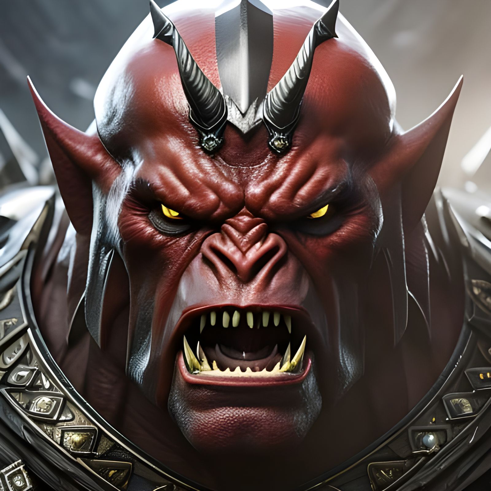 Intimidating Orc Chieftain Portrait in 4K HDR
