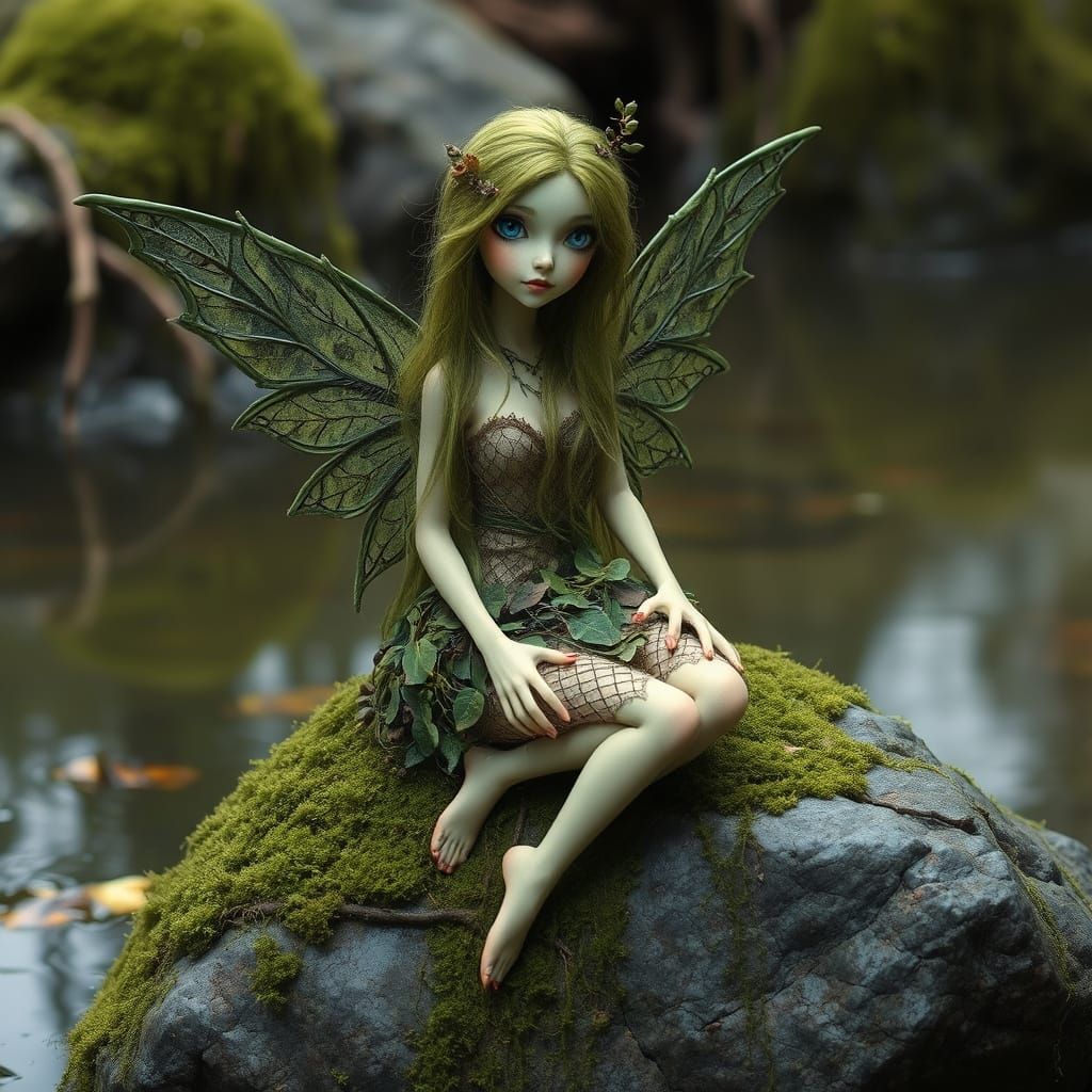 Delicate Swamp Fairy in Organic Style