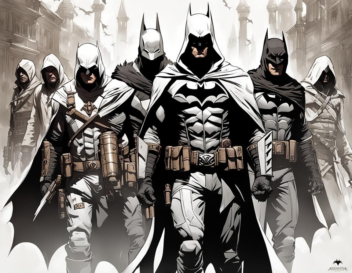 Batman as Assassin in White Armor