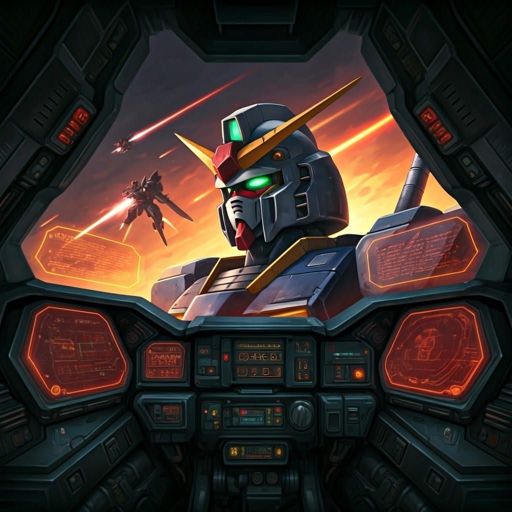Gundam Cockpit View: Sci-Fi Anime Battle