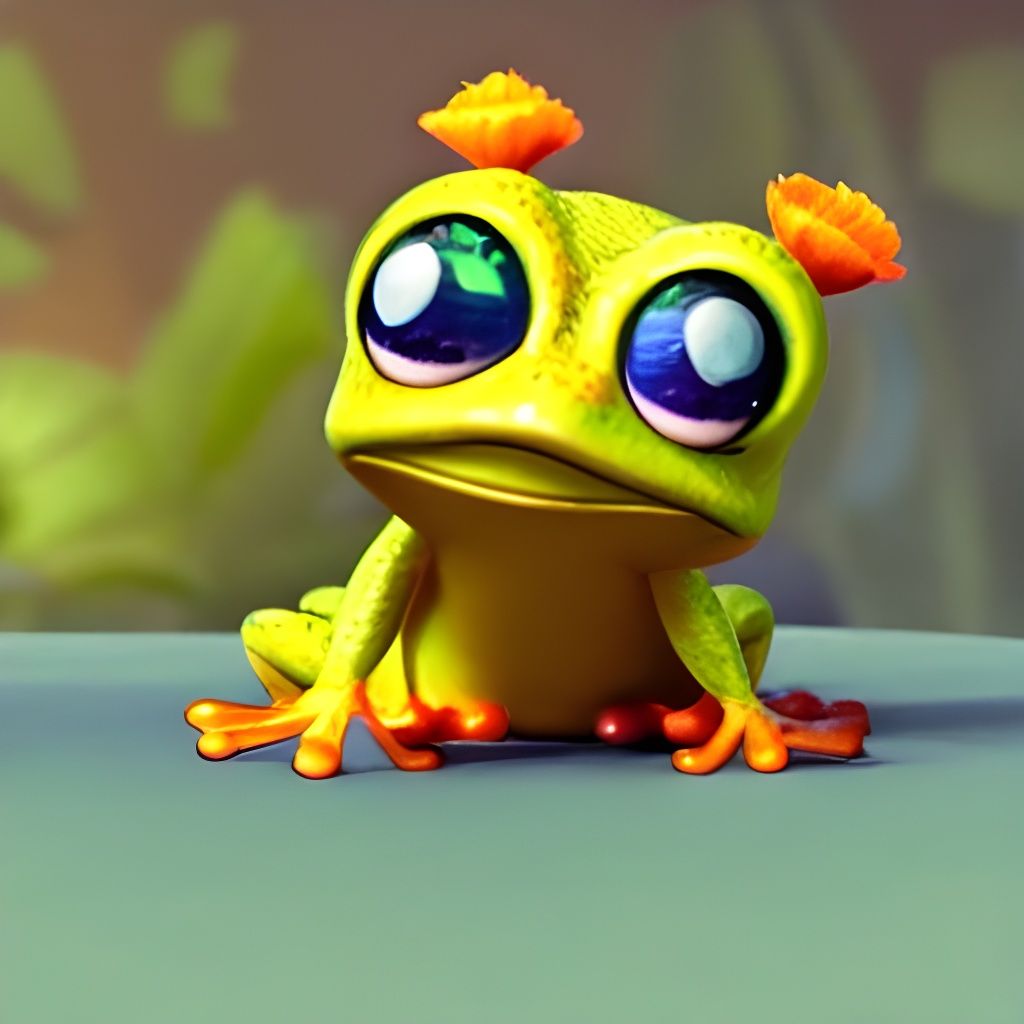 Cute Chibi Frog in Bee Costume