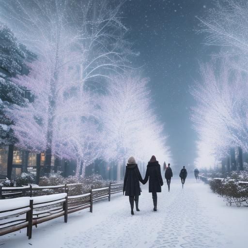 Winter Wonderland Walk Through Snowy Landscape