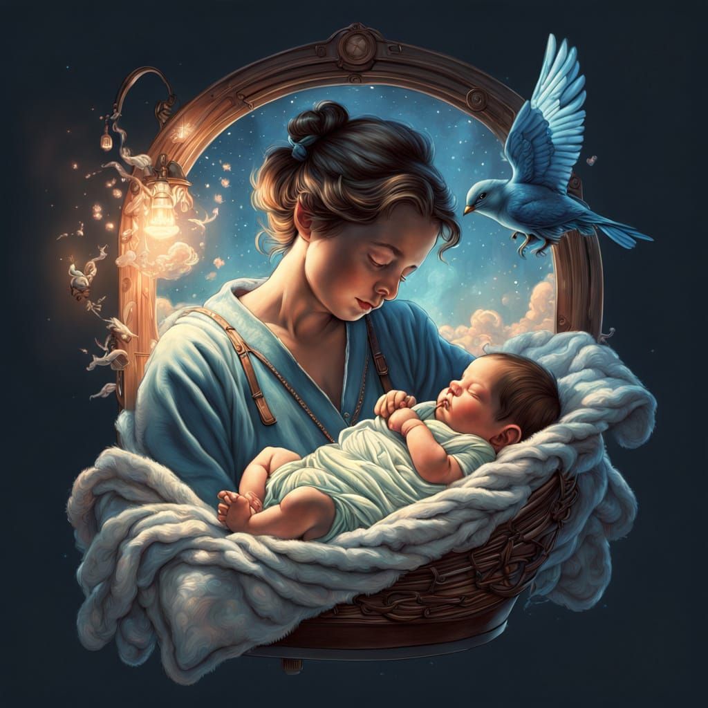 Newborn infant mother