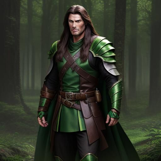 Earthen Warrior with Nature Aura in Forest