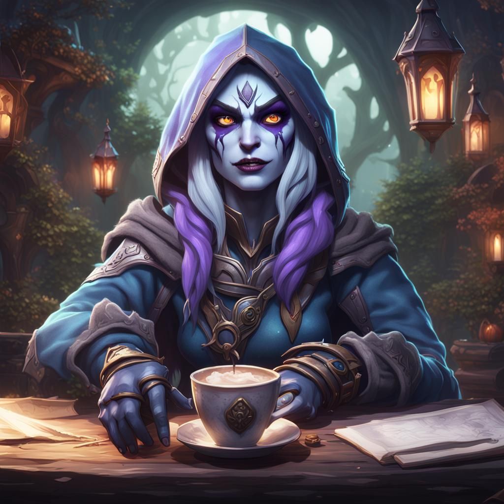 Sylvanas Windrunner in Detailed Matte Painting