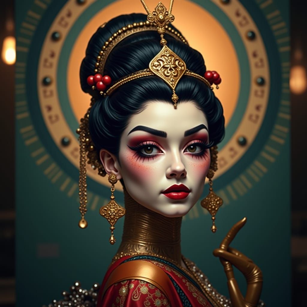 Geisha, Tutankhamun, Harlequin Mashup