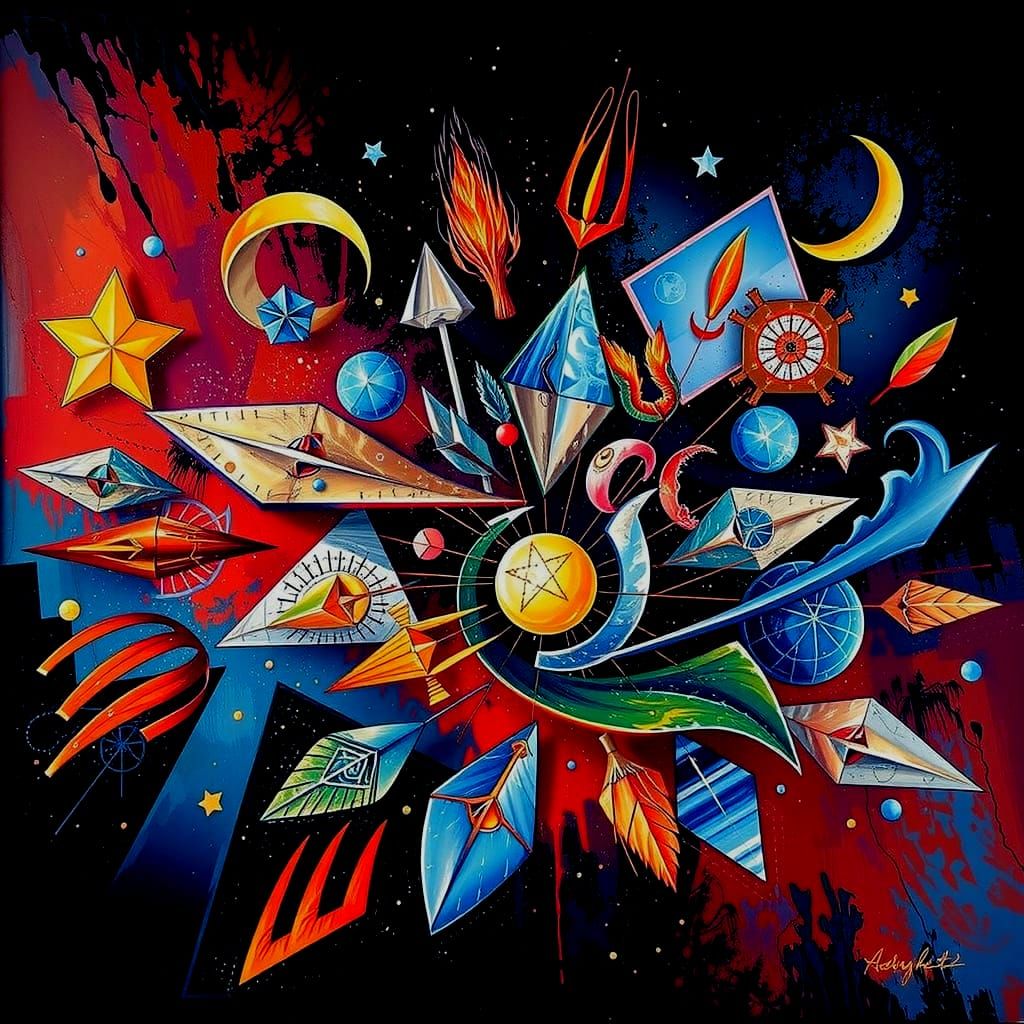 Abstract Artwork of Positive Qualities