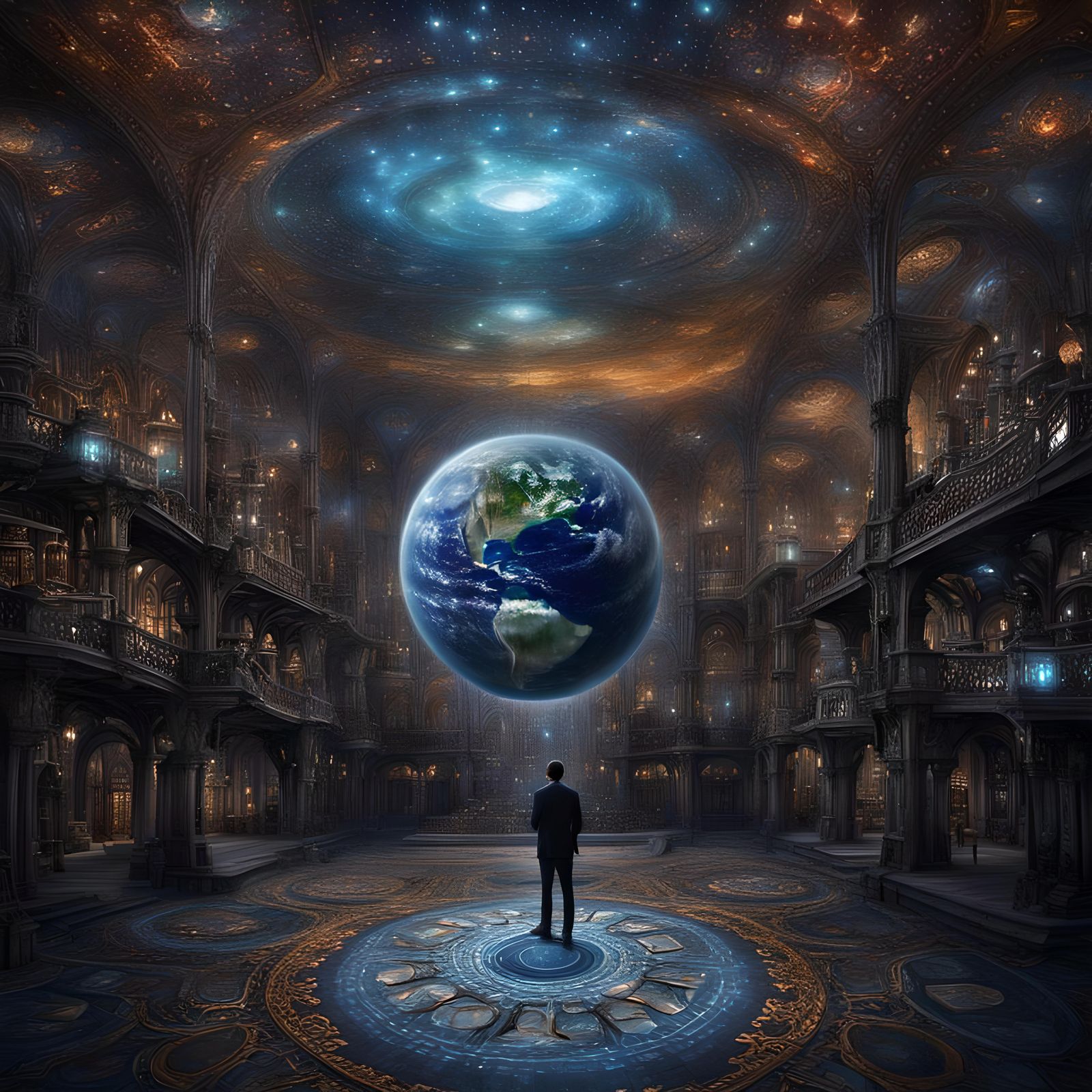 Holographic Cosmic Astral Illustration by AI