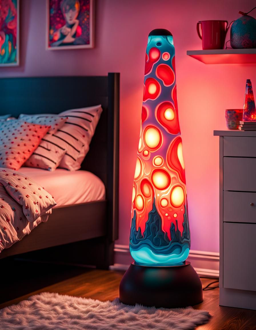 Nostalgic Lava Lamp in Teen Bedroom
