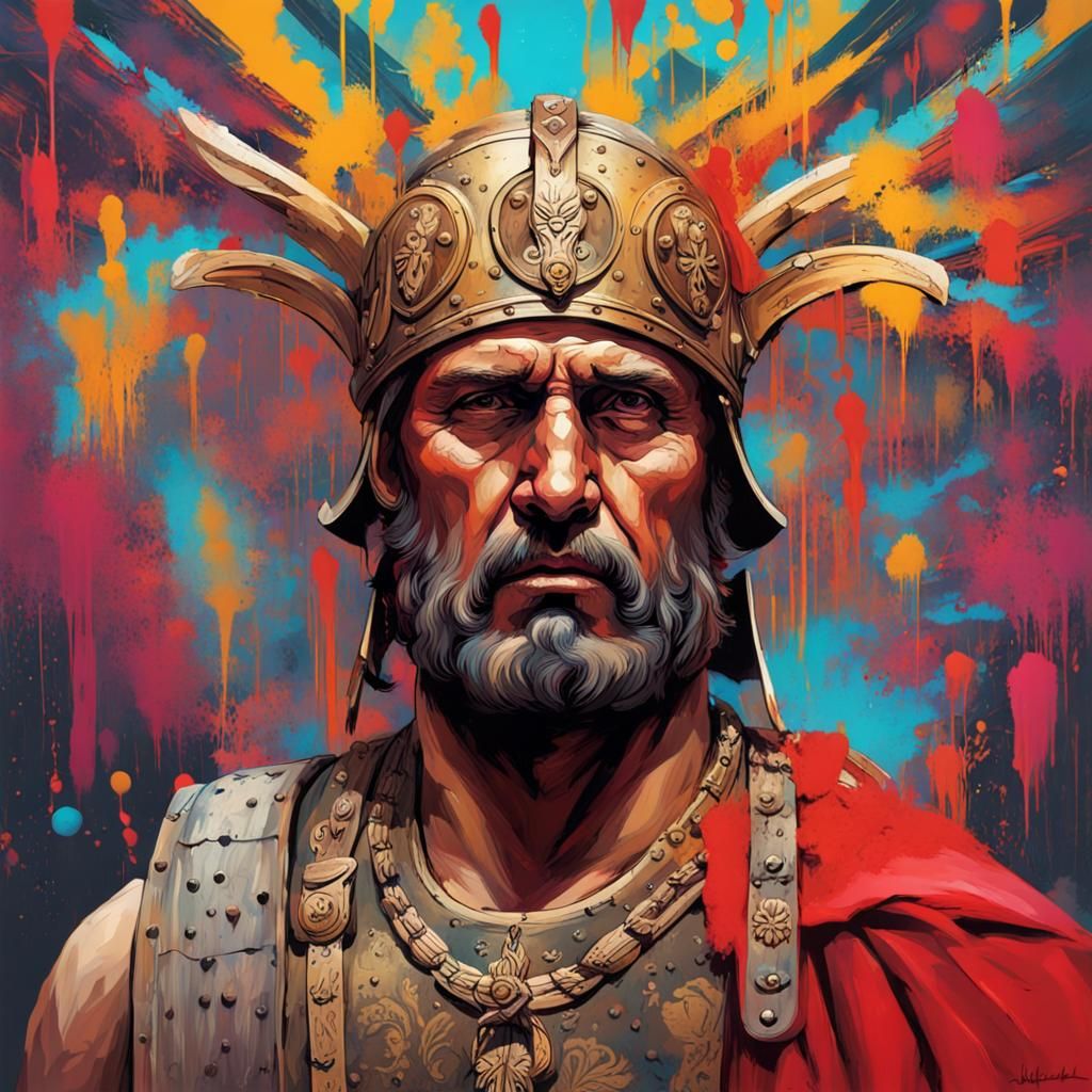 Hannibal Barca Graffiti Art in Splash Style