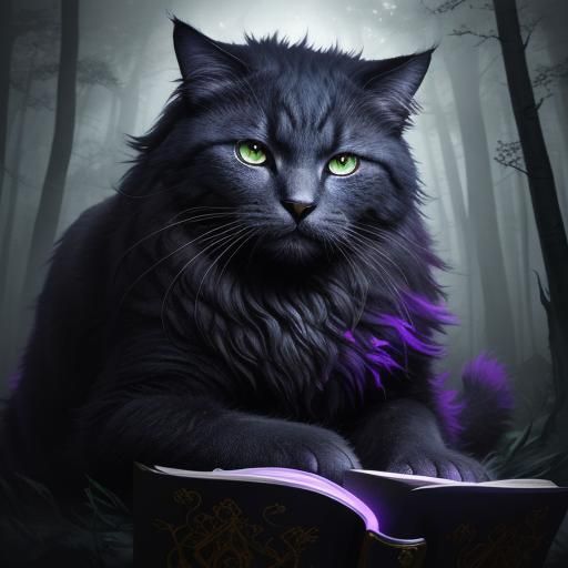 Regal Cat Portrait in Dark Fantasy Style