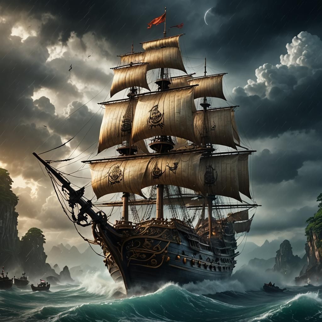 Pirate Ship Emerges from Buddha's Depths