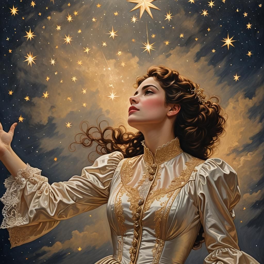Reach for the Stars: Hyperrealistic Oil Painting