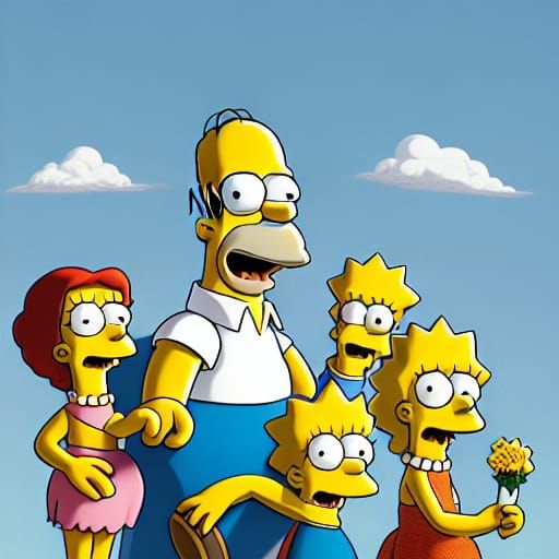 The Simpsons Reimagined as 3D Digital Art