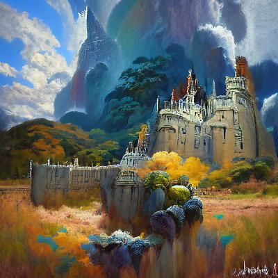 Fantasy Castle Inspired by Classical Art