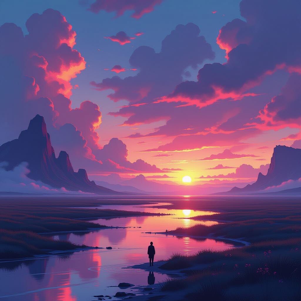 Dreamlike Scene in Surreal Style