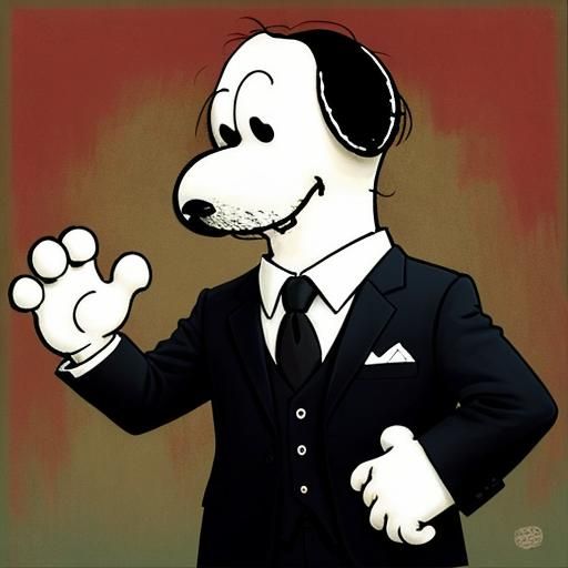 Snoopy in a Suit