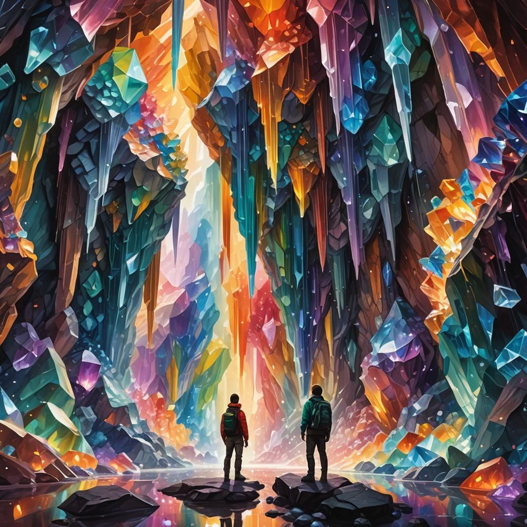 Rainbow Crystal Cave: A Digital Masterpiece