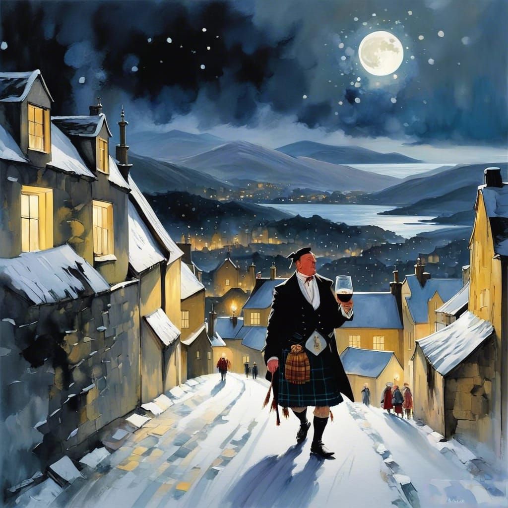 Scottish Highlands New Year Fireworks Celebration