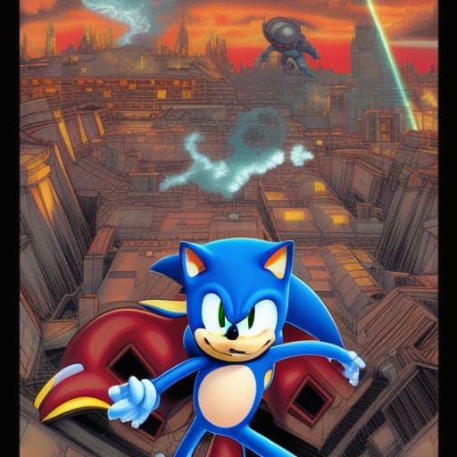 Sonic and Fang: Comic Book Art Illustration