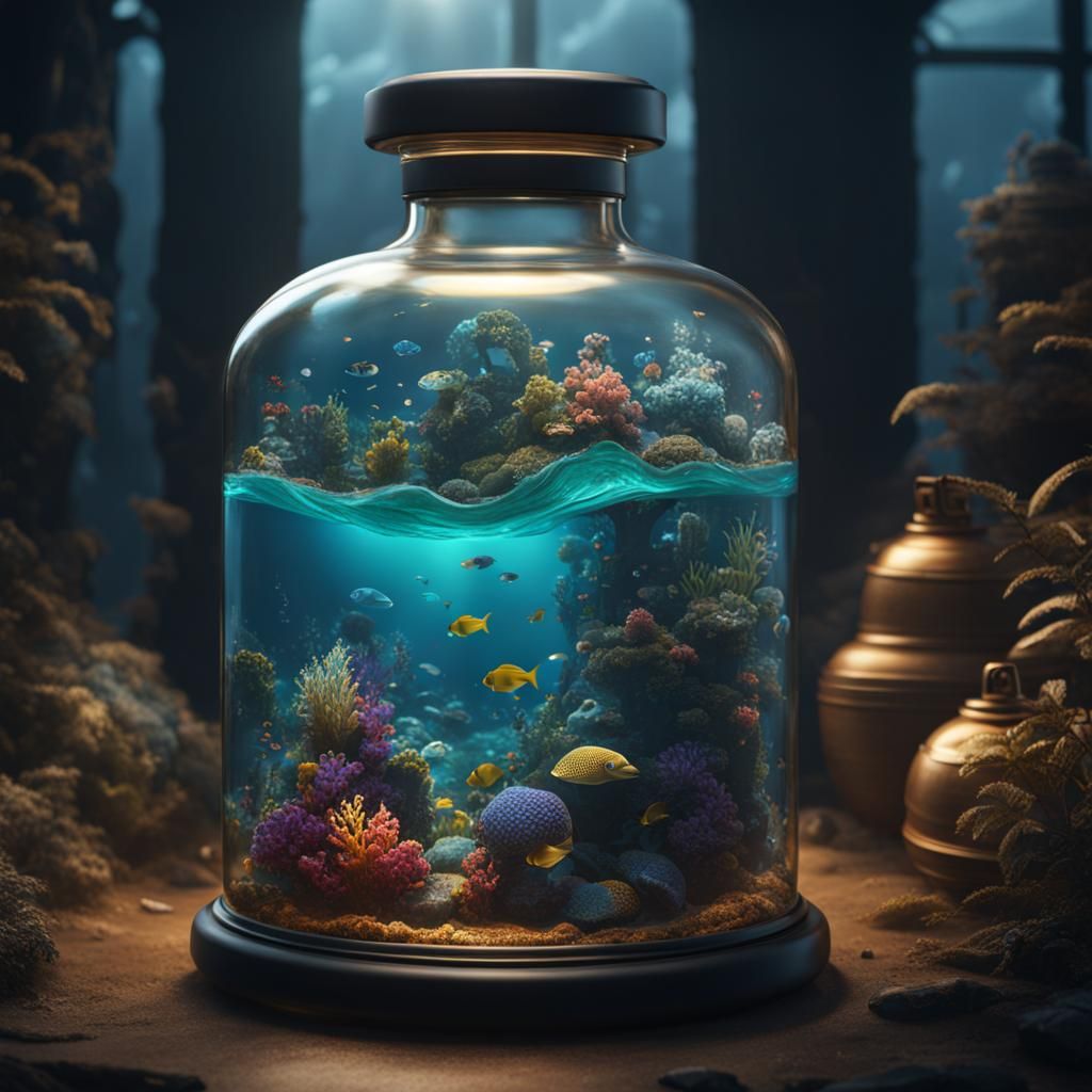 Ocean in a Bottle: Detailed Matte Painting