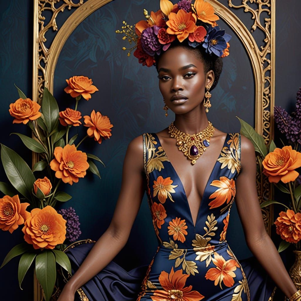 Psychedelic Garden Blooms in Cosmic Mystery