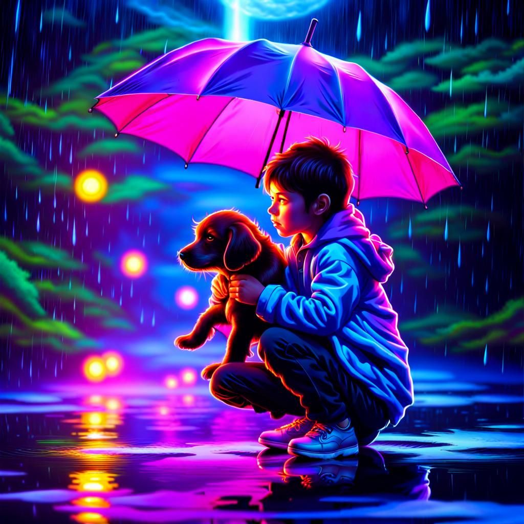 Black Light Art ~ Rainy Day Adventure