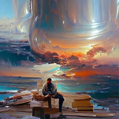 Surreal Mindscape in Oil Painting Style