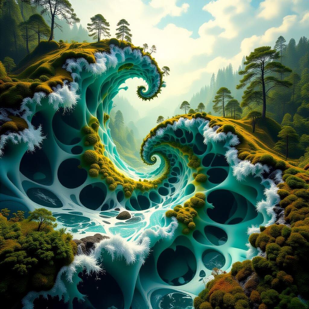 Surreal Distorted Nature Intricately Detailed