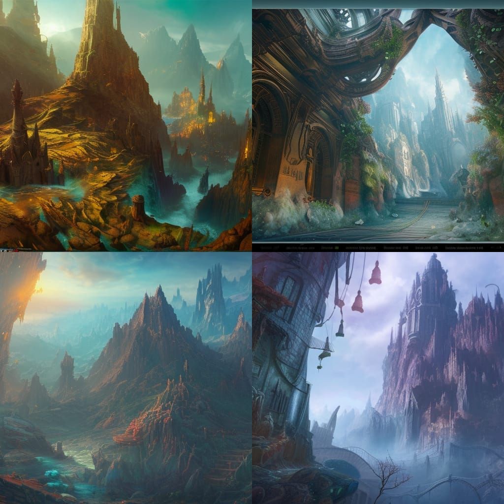 Fantastical Matte Painting in Deep Color