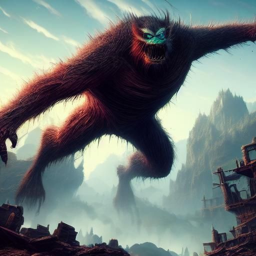 Fat Neckbeard Titan in 3D Game Style