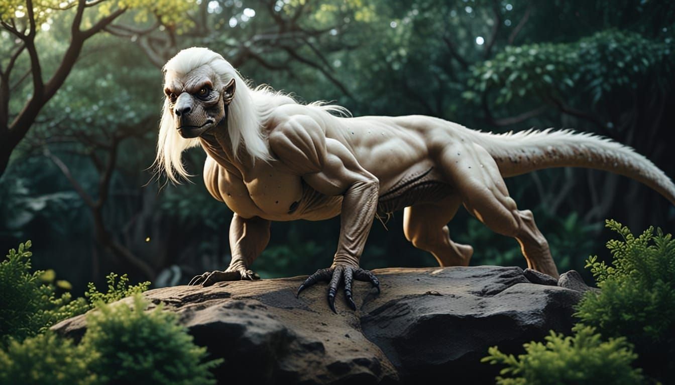 Surreal Man in Garden of Earthly Delights