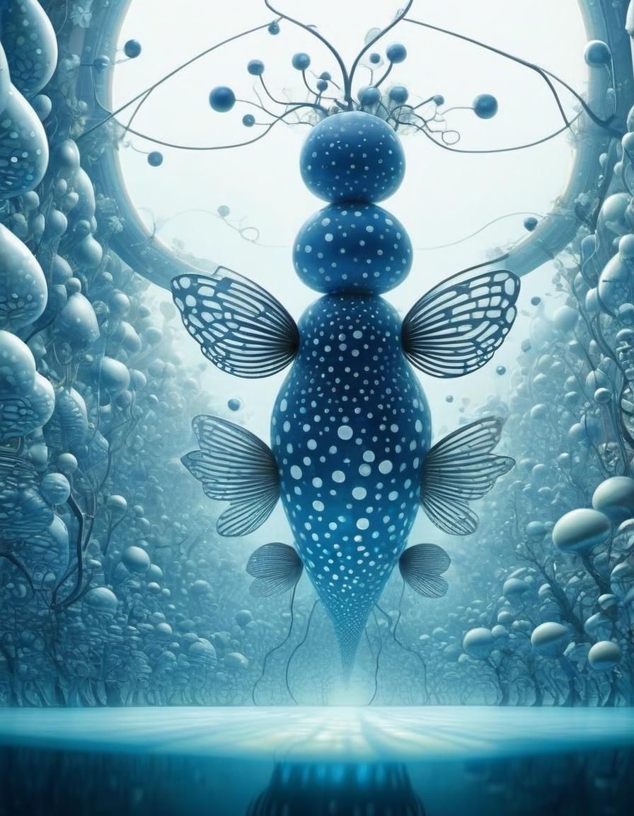 Geometric Nebulous Forms in Surreal Industrial Style