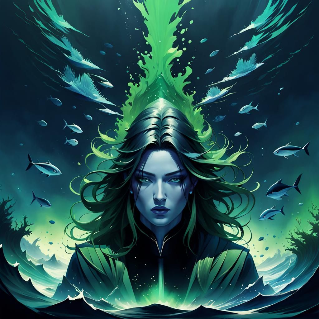 Mysterious Dark Fantasy Album Cover Art