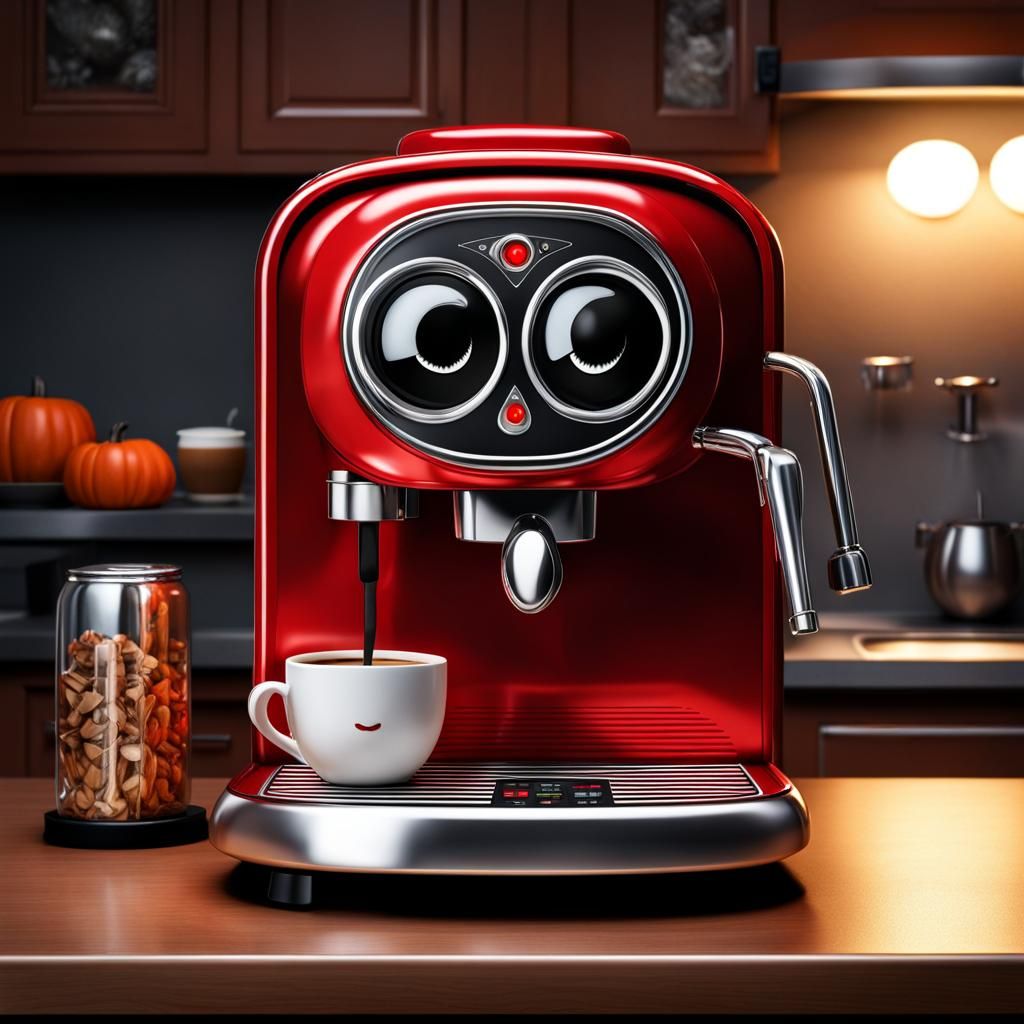 Funny Spooky coffee machine