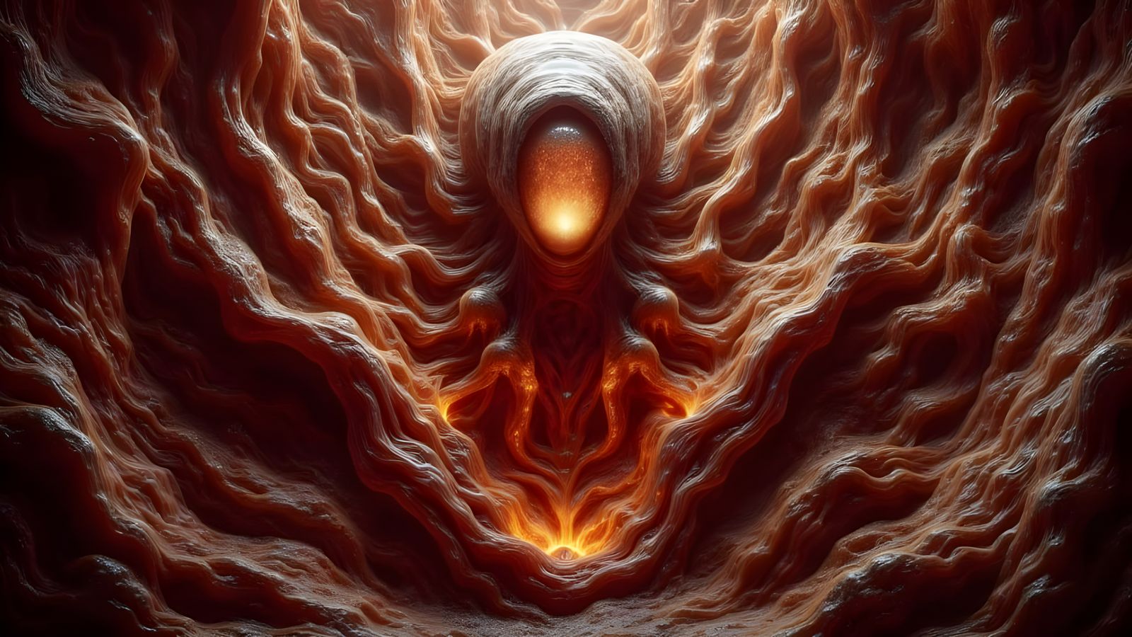 Alien Cave Wall Texture: Organic and Biomorphic